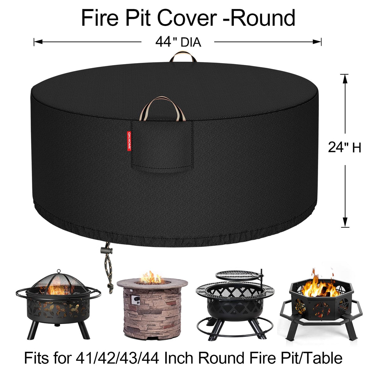 QH.HOME fade-resistant round cover preserves color under sun