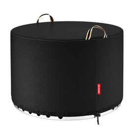 QH.HOME round fire pit cover fitting Yukon 27–29 inch pits, 30 inch diameter, protects from weather