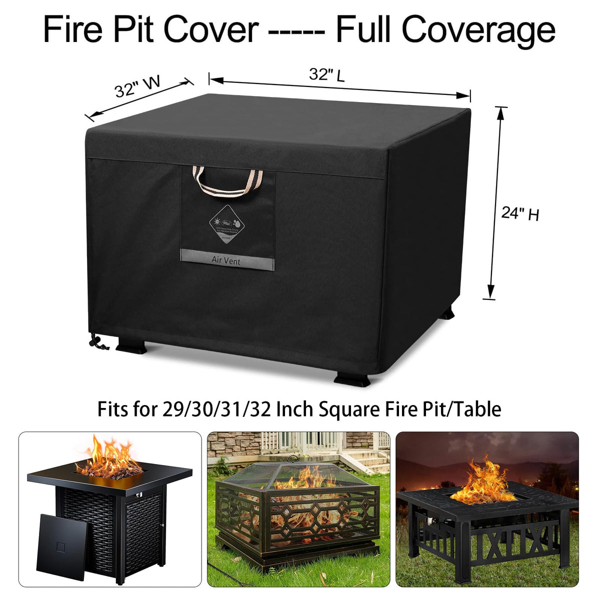QH.HOME 600D oxford fabric cover resists tearing for outdoor longevity.