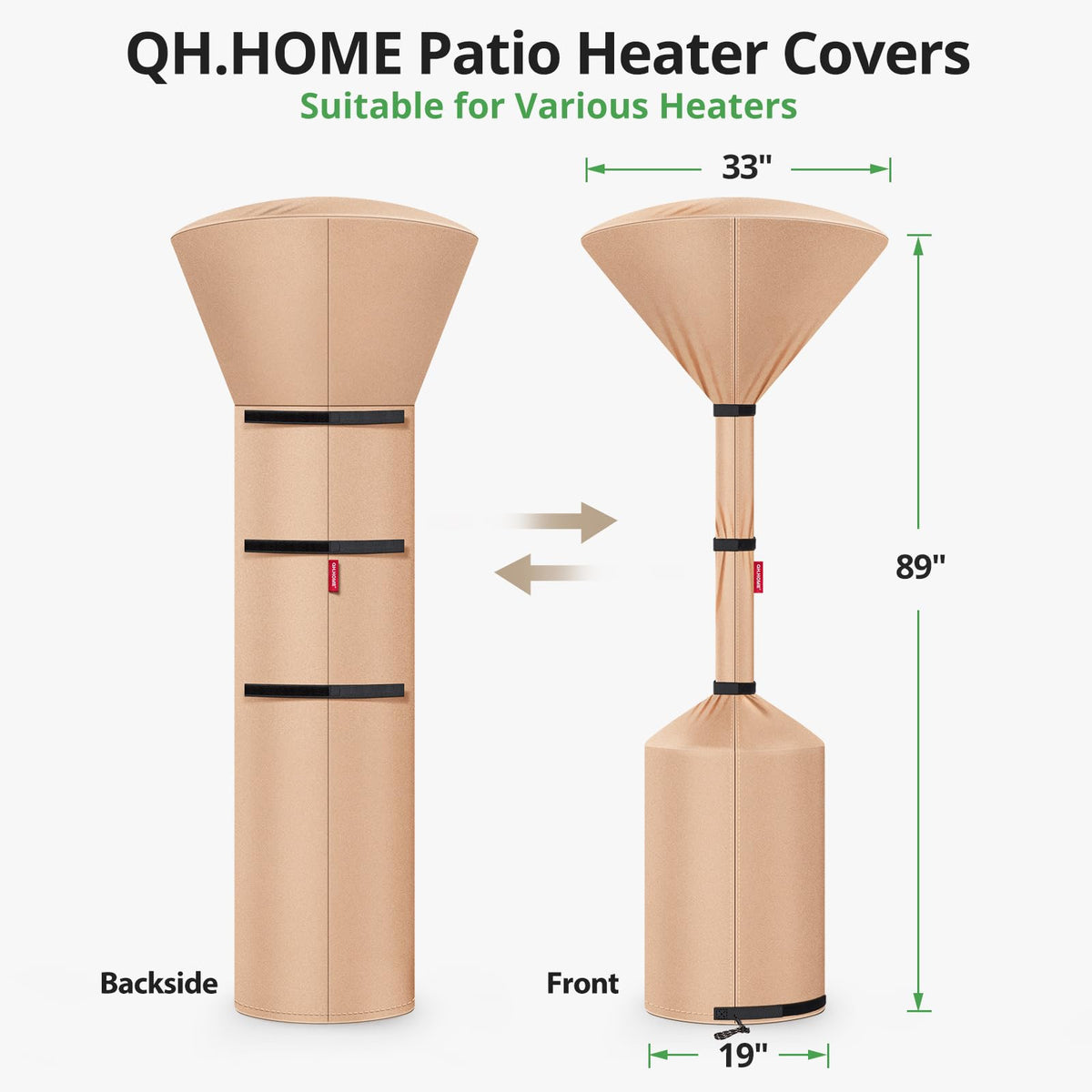 QH.HOME 89x33x19 fits many popular heater brands.