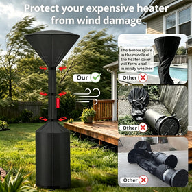 QH.HOME cover with wind-fit design prevents sail during windy evenings.