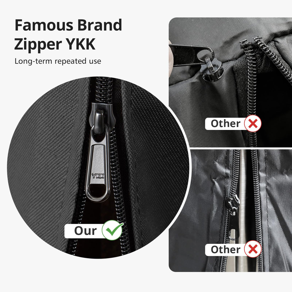 QH.HOME cover featuring YKK zipper for smooth, long-lasting operation.