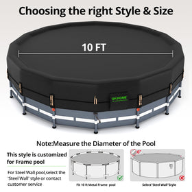 QH.HOME quadruple windproof design protects round pools during strong winds.
