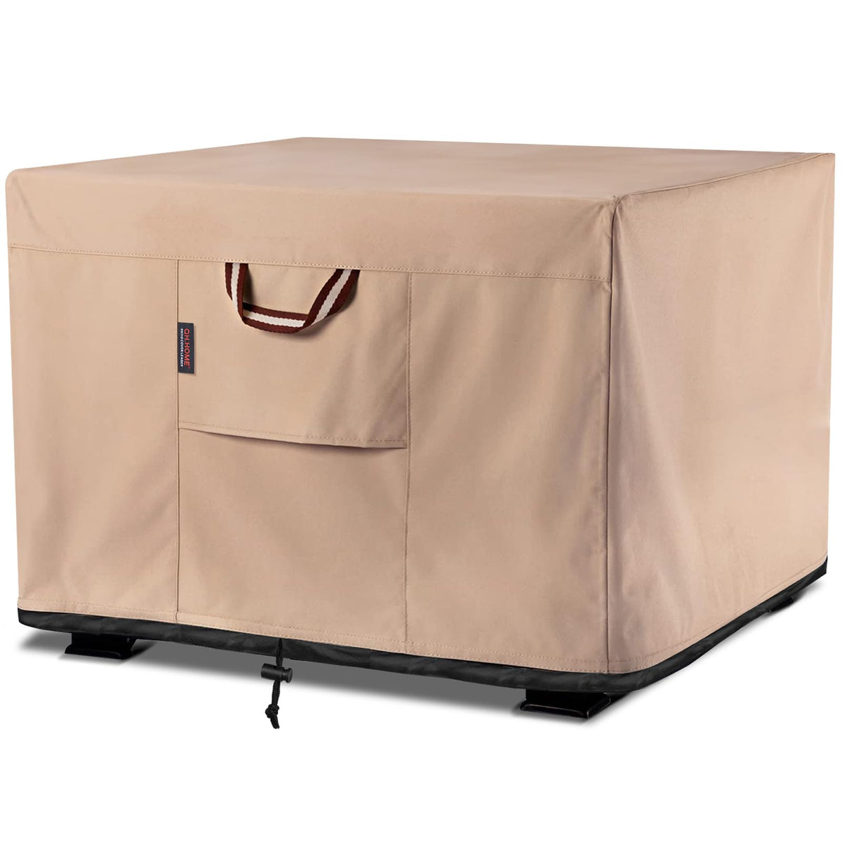 QH.HOME square fire pit cover 30x30 protects from rain and wind.