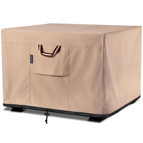 QH.HOME square fire pit cover 30x30 protects from rain and wind.
