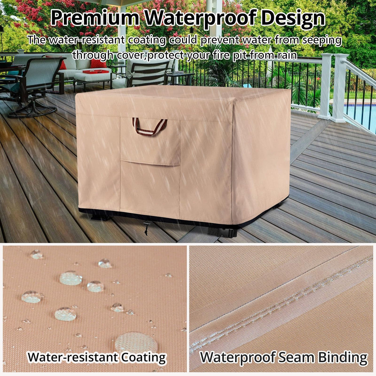 QH.HOME fade-resistant fabric preserves color under sun exposure.