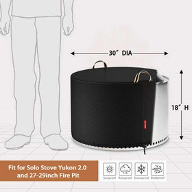 QH.HOME tear-resistant 600D fabric fire pit cover for outdoor durability