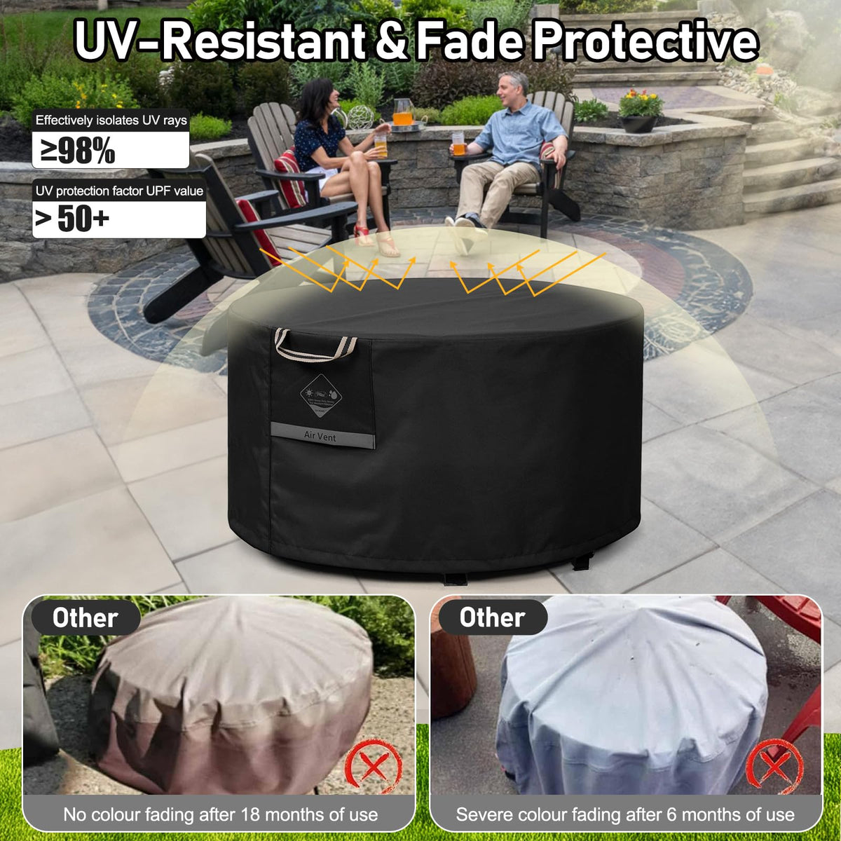 QH.HOME UPF50+ sun protection fabric reduces UV wear.