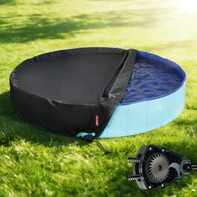 QH.HOME windproof round pool cover fitting a 47-48 inch pool snugly