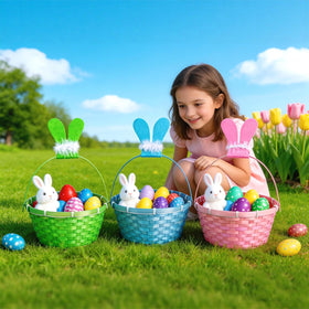 QHou Easter party favor basket for gifts and decor at events.