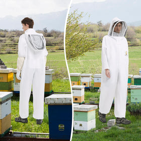 QHZHANG goatskin gloves provide protection for hands during hive inspections