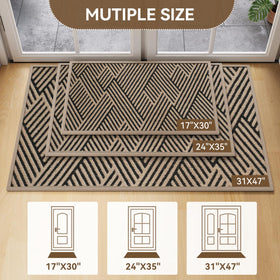 QiCaiJia door mat traps dirt and moisture before it reaches floors.