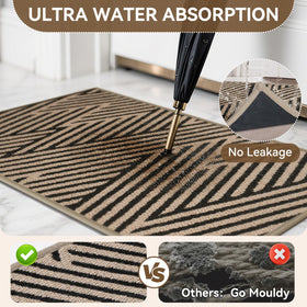 QiCaiJia indoor/outdoor mat offers easy cleaning for busy households.