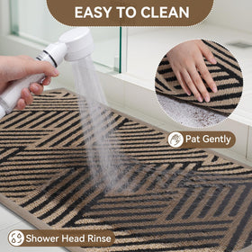 QiCaiJia door mat neutral brown color complements any entryway.