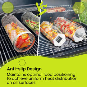 QIAN POWER 304 stainless steel basket resists rust for durable outdoor use