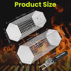 QIAN POWER nesting design saves space between two baskets for portable cooking