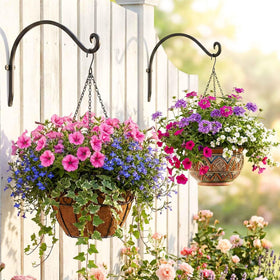 Qiang Ni deck-post hanger keeps pots and feeders steady
