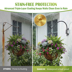 Qiang Ni heavy-duty steel construction supports up to 60 pounds.