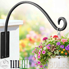 Qiang Ni plant hanger 16-inch bracket for sturdy outdoor pots and bird feeders.
