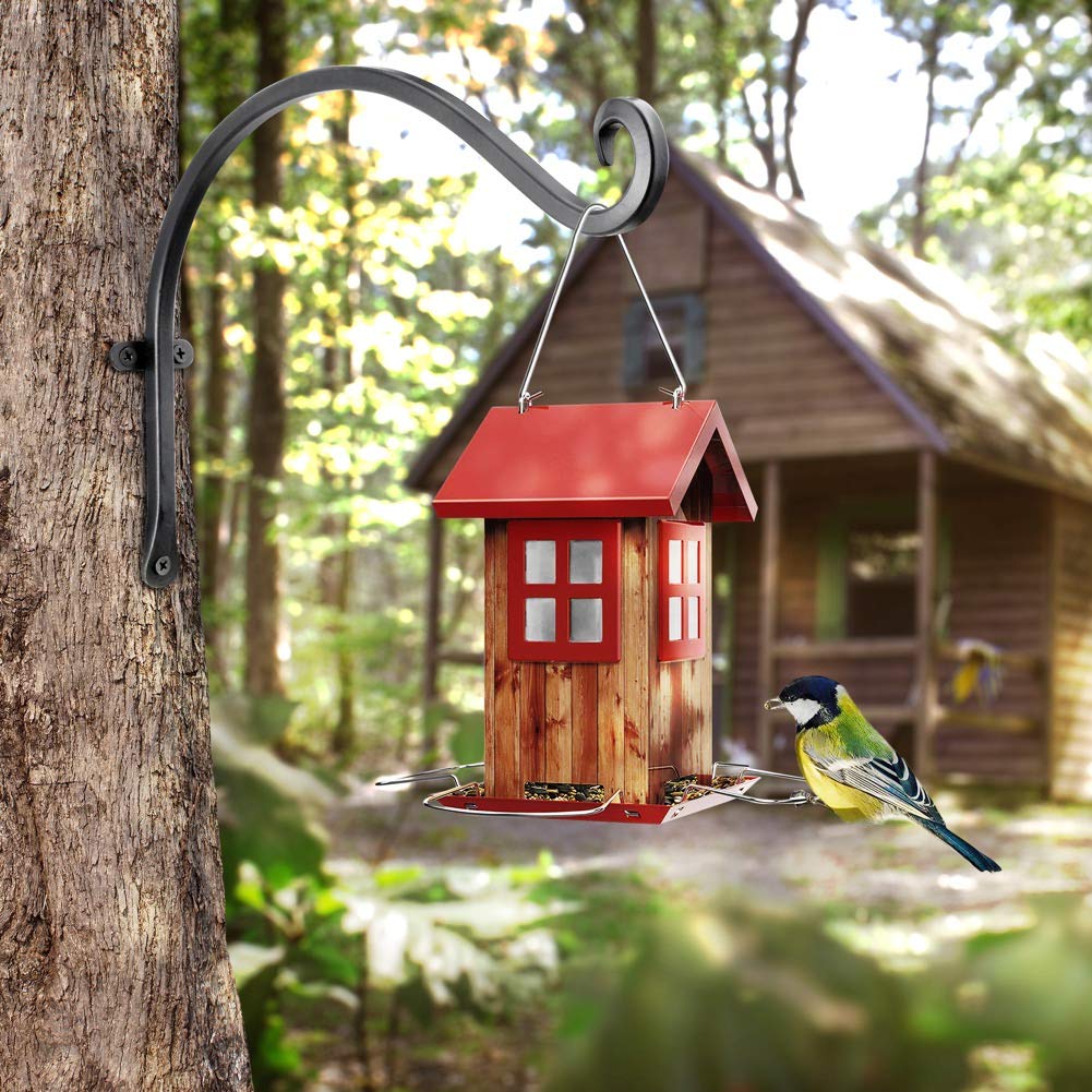 Qiang Ni 12-inch plant hanger bracket supports a blooming pot