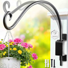 Qiang Ni swivel plant hanger with 16-inch rotation for versatile outdoor placement.