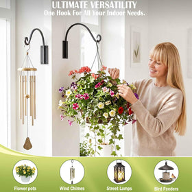 Qiang Ni 16-inch wind chime hung securely on a wall bracket.