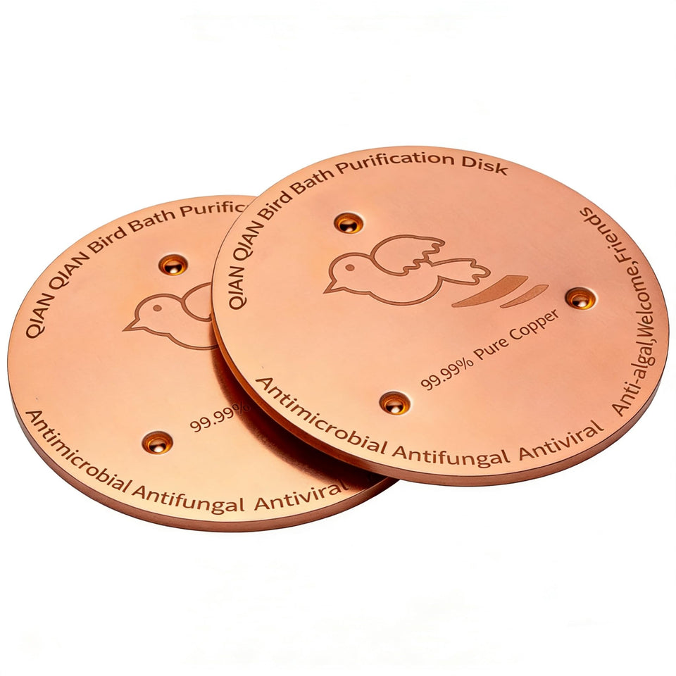 QIANQIAN Bird Bath Copper Disk 0.6mm ionization improves water cleanliness