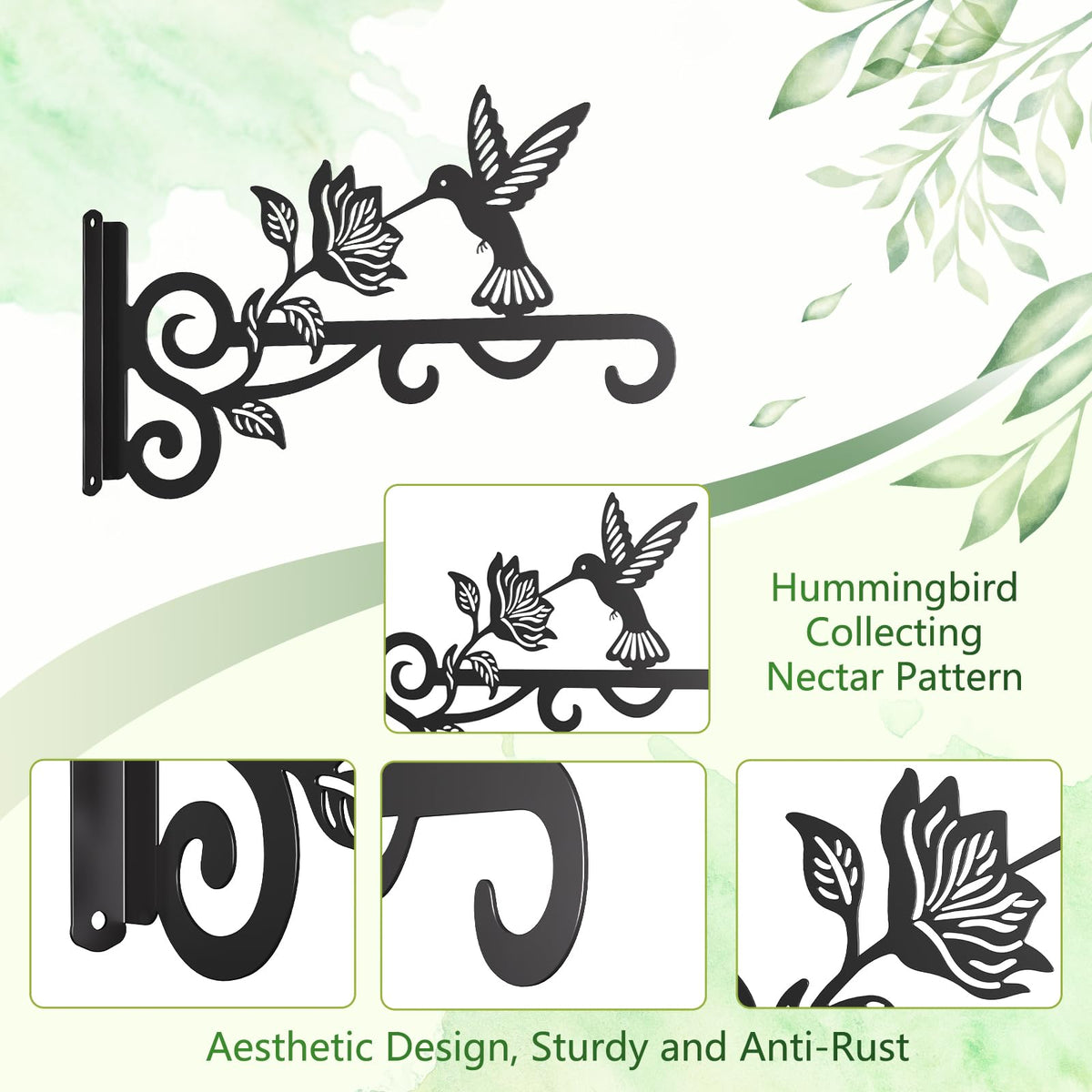 Qiaogreen garden decor bracket suitable for indoor and outdoor spaces.