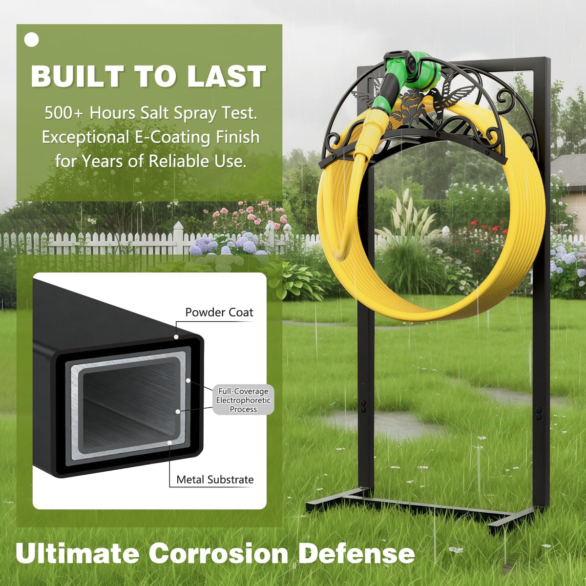 Qiaogreen hose holder detachable design for compact storage after use.