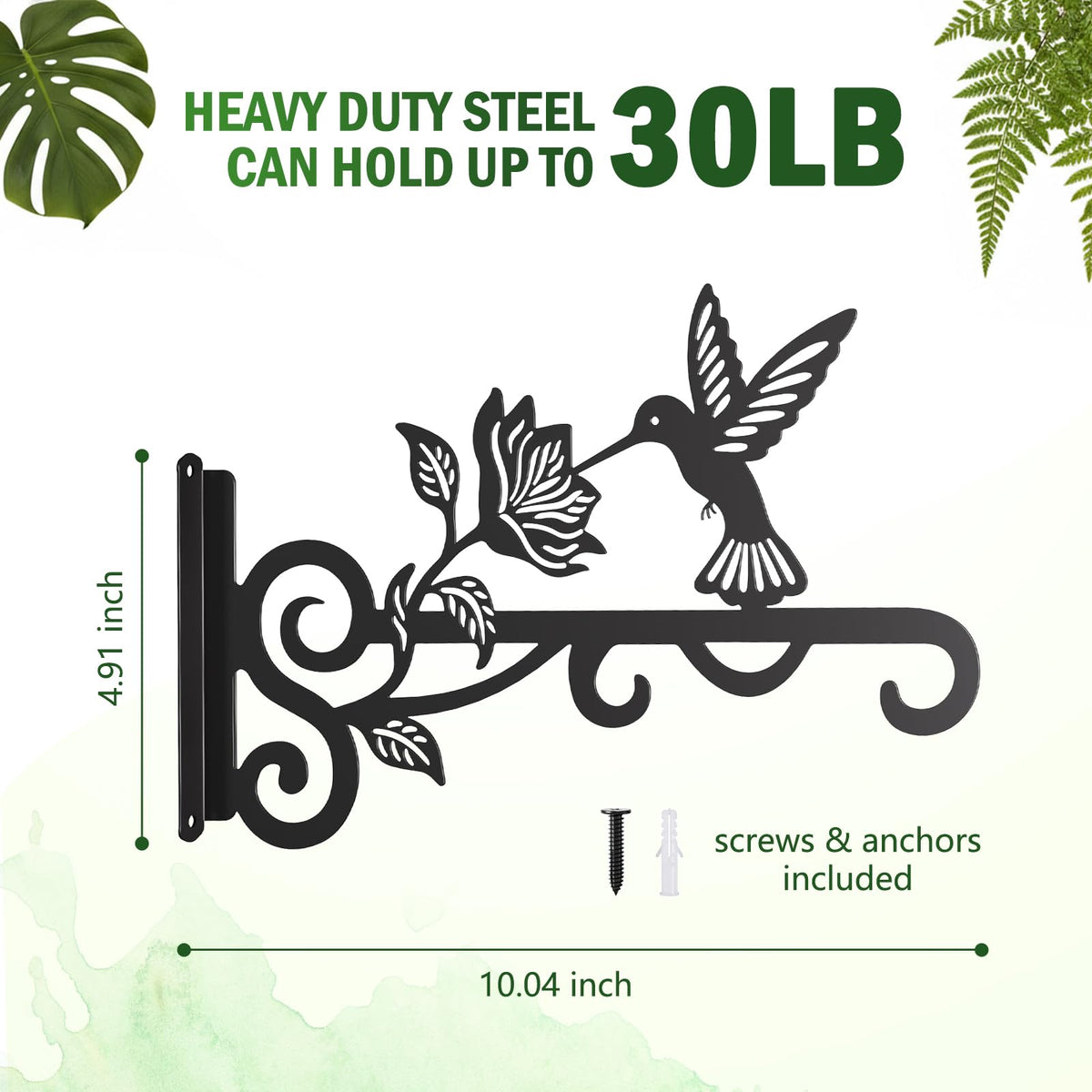 Qiaogreen hanger holding a basket or feeder for garden charm.