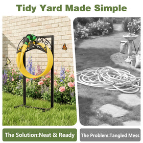 Qiaogreen hose holder portable for lawns, gardens, and patios.