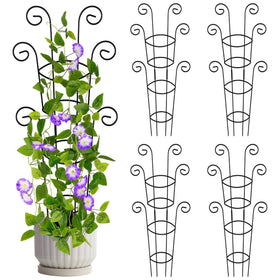 QIAOKAIYAN 4-pack 30-inch trellis provides sturdy vertical support for climbing plants.