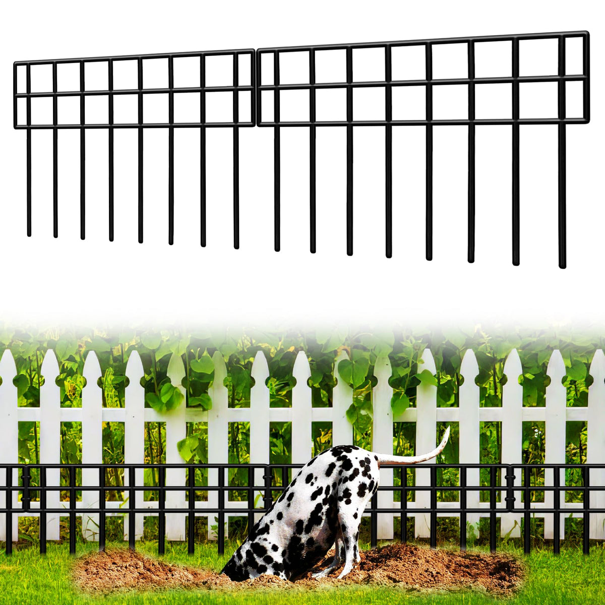 QIAOKAIYAN Animal Barrier Fence panels prevent digging and protect your garden.