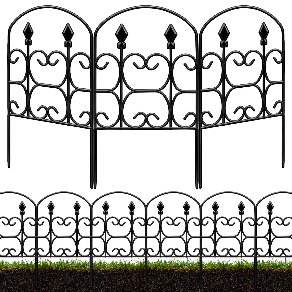QIAOKAIYAN arch garden fence with arc design enhances landscape definition