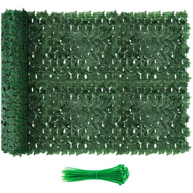 QIAOKAIYAN artificial ivy fence with dense leaves provides private screening for patios.