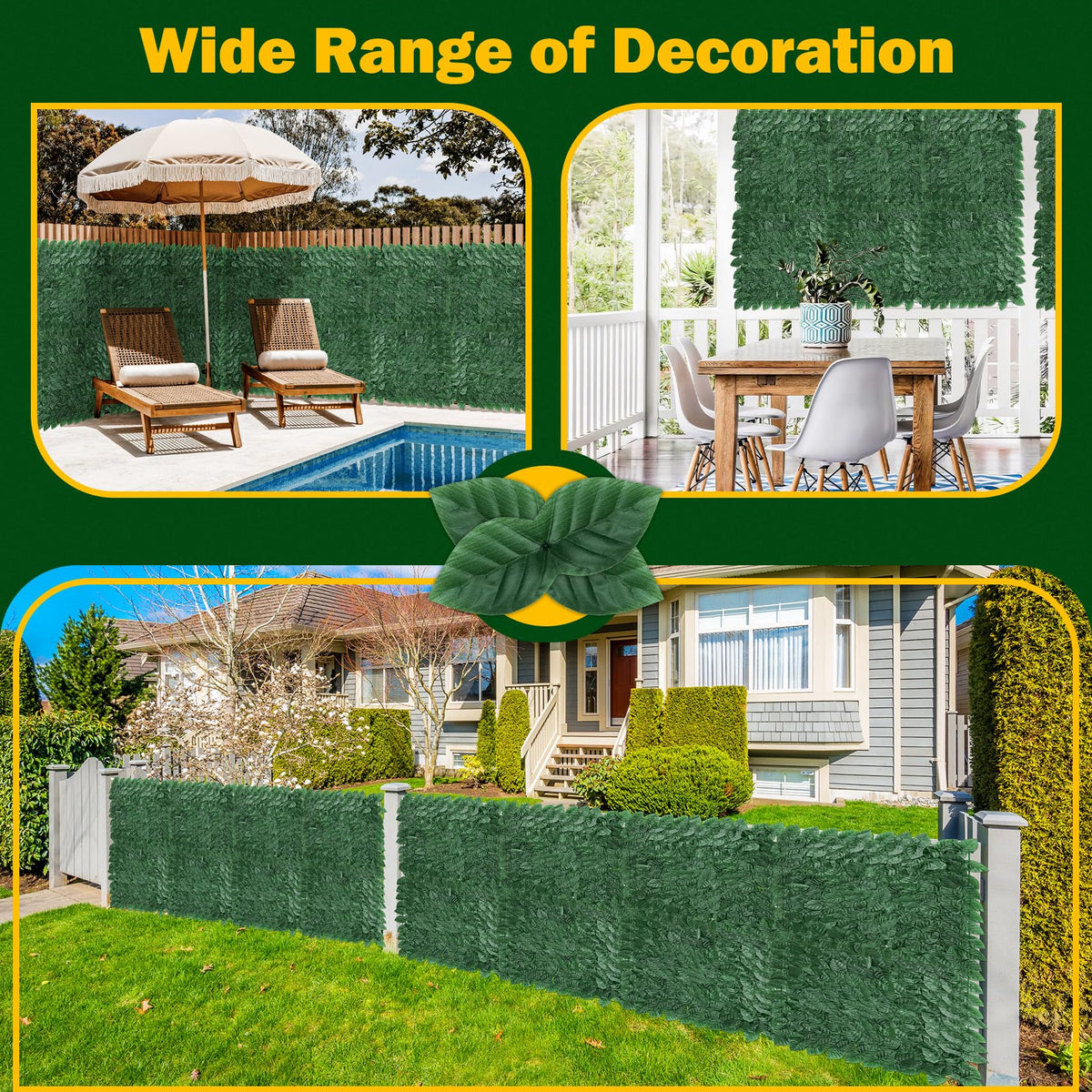 QIAOKAIYAN ivy fence rolls up easily for convenient seasonal storage.