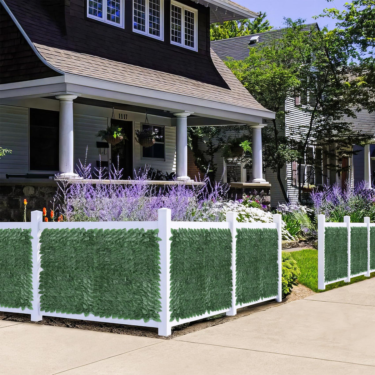 QIAOKAIYAN ivy fence features thicker base material for durability outdoors.