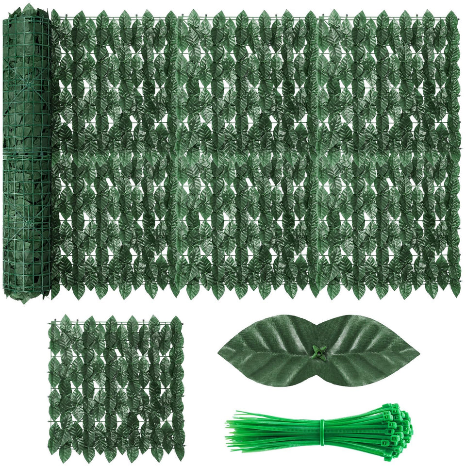 QIAOKAIYAN artificial ivy privacy fence covers balcony with 120x40 inch area for airflow-friendly privacy