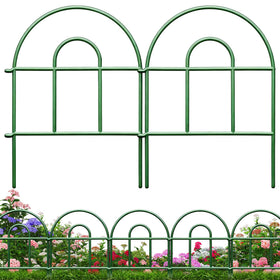 QIAOKAIYAN decorative garden fence panels arranged in arch layout for stylish edging.