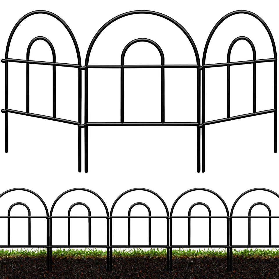 QIAOKAIYAN decorative garden fence full-length view, versatile border for beds and paths.