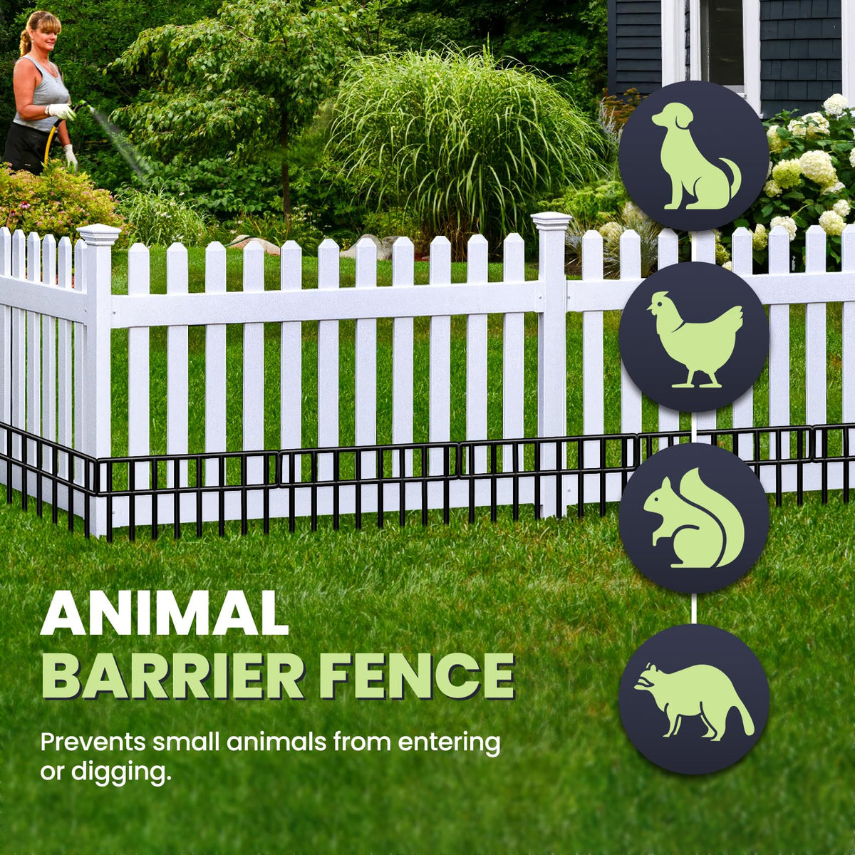 QIAOKAIYAN dog dig protection fence keeps pets safe