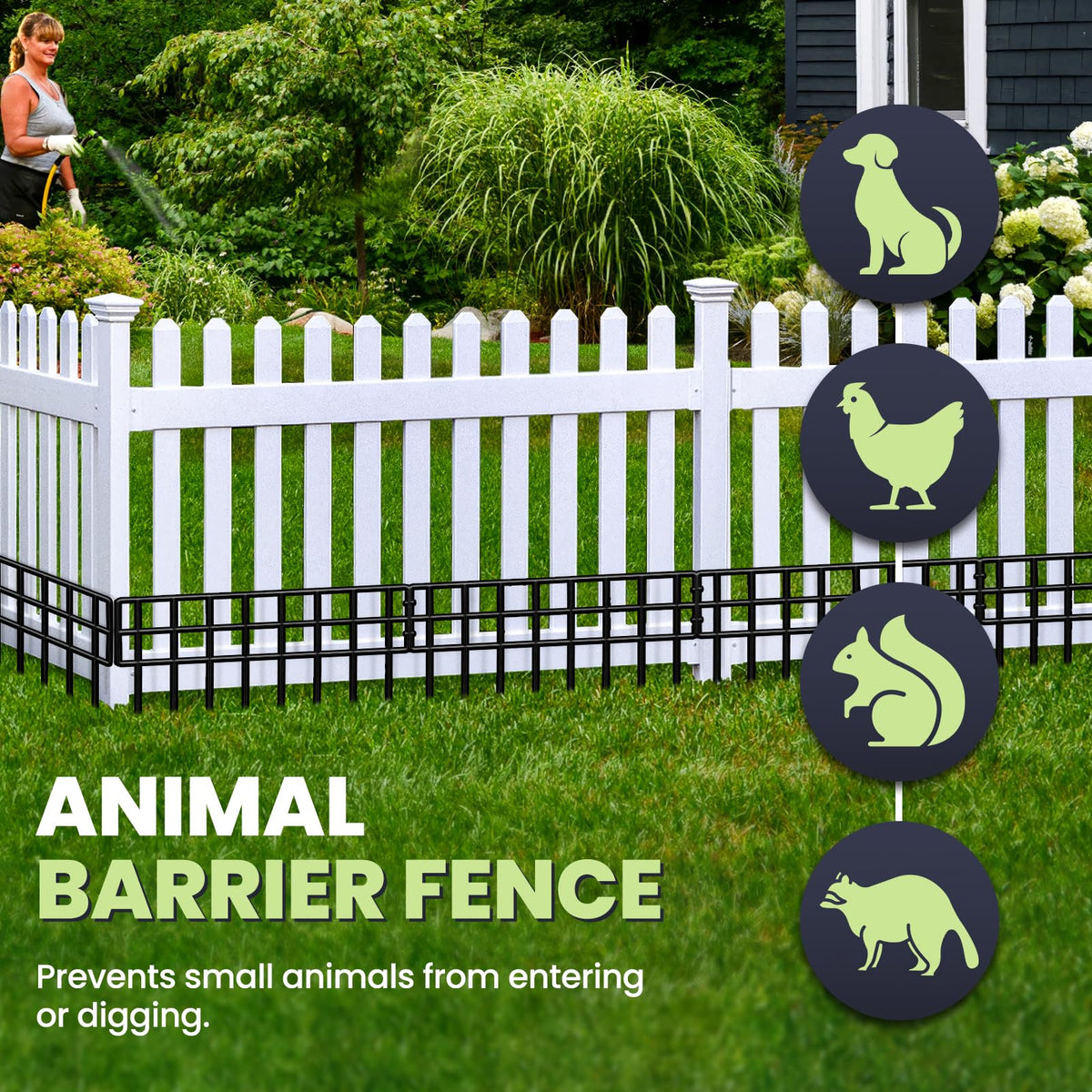 QIAOKAIYAN Durable outdoor fence suitable for garden edges.