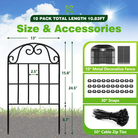 QIAOKAIYAN decorative metal fence floral elements add refined detail to outdoors.