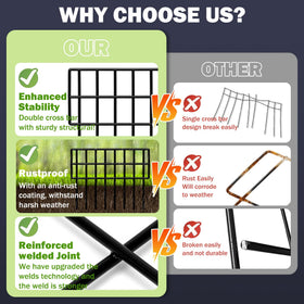 QIAOKAIYAN Heavy-duty metal fence with anti-rust coating withstands weather.