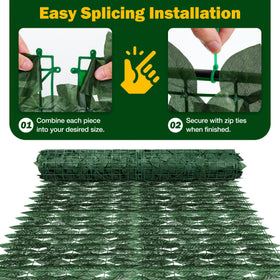 QIAOKAIYAN privacy fence panel installation with cable ties enables quick setup