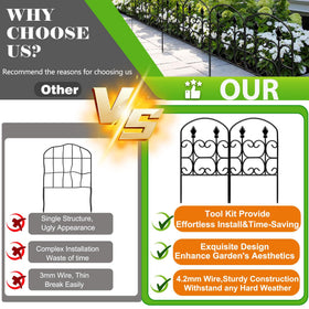 QIAOKAIYAN thick gauge metal wire fence offers robust outdoor strength