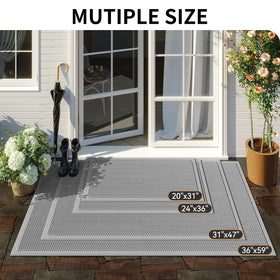 QiCaiJia dirt drainage outdoor mat aids water removal at entryways