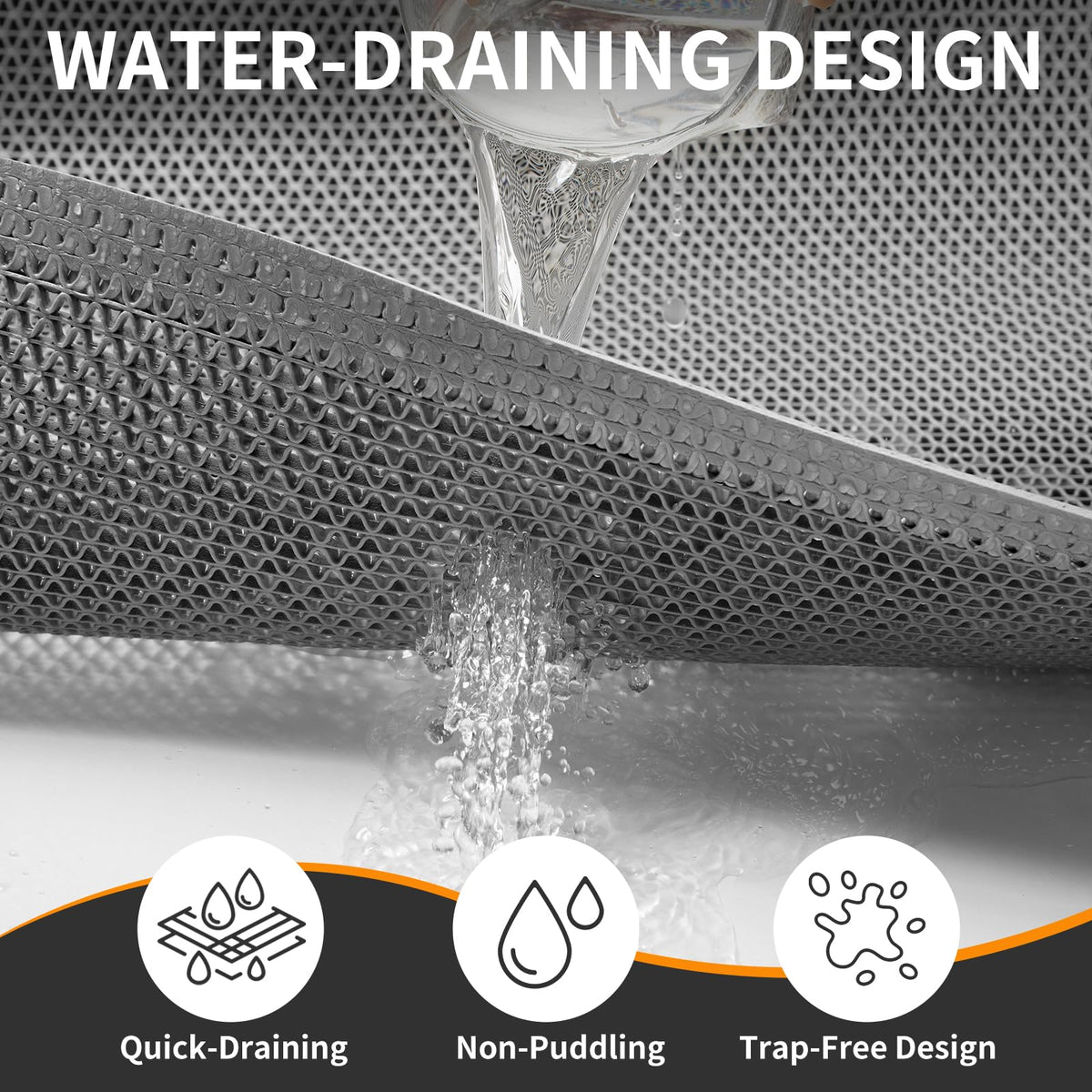 QiCaiJia durable PVC entry mat withstands sun and rain