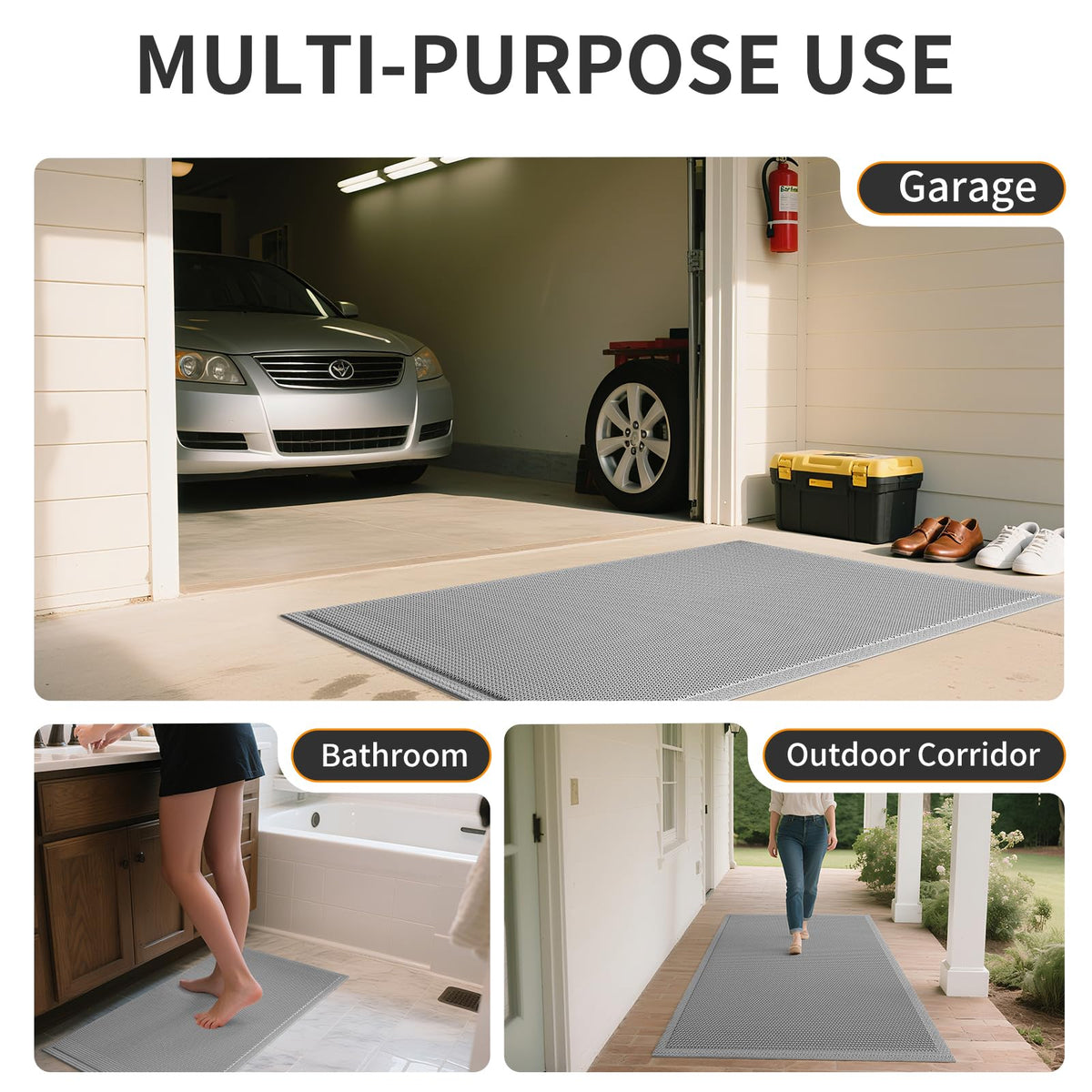 QiCaiJia outdoor rubber mat suitable for damp outdoor zones