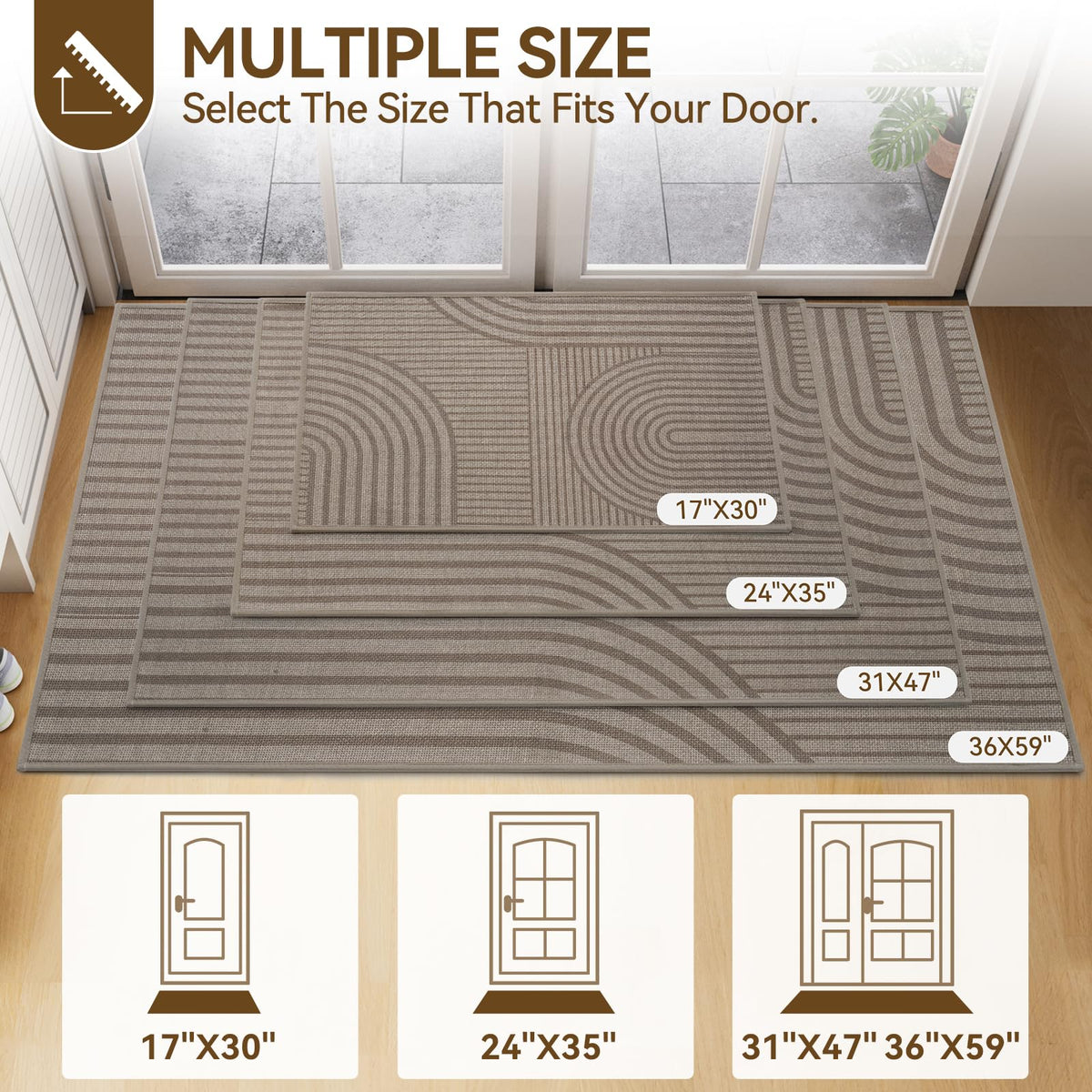 QiCaiJia absorbent entrance mat capturing moisture for dry floors after rain
